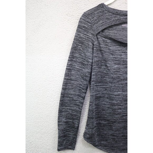 Juicy Couture Long Sleeve Gray Tunic-Size Large-Cut Out - Picture 3 of 8